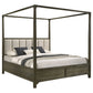 Gran Park Eastern King Four Poster Canopy Bed Dark Cocoa