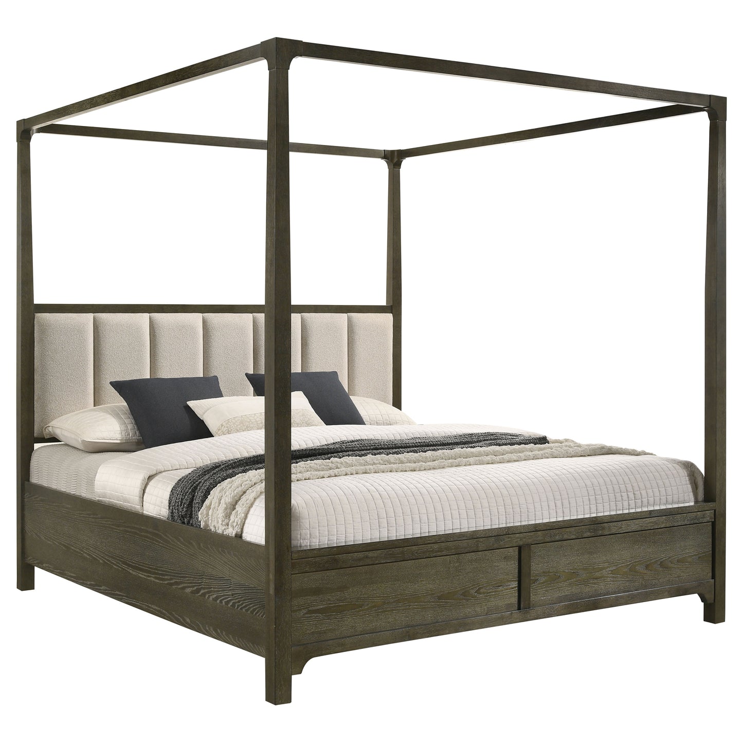 Gran Park Queen Canopy Bed Dark Cocoa