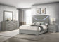 Ives 4-piece Queen Bedroom Set Grey High Gloss