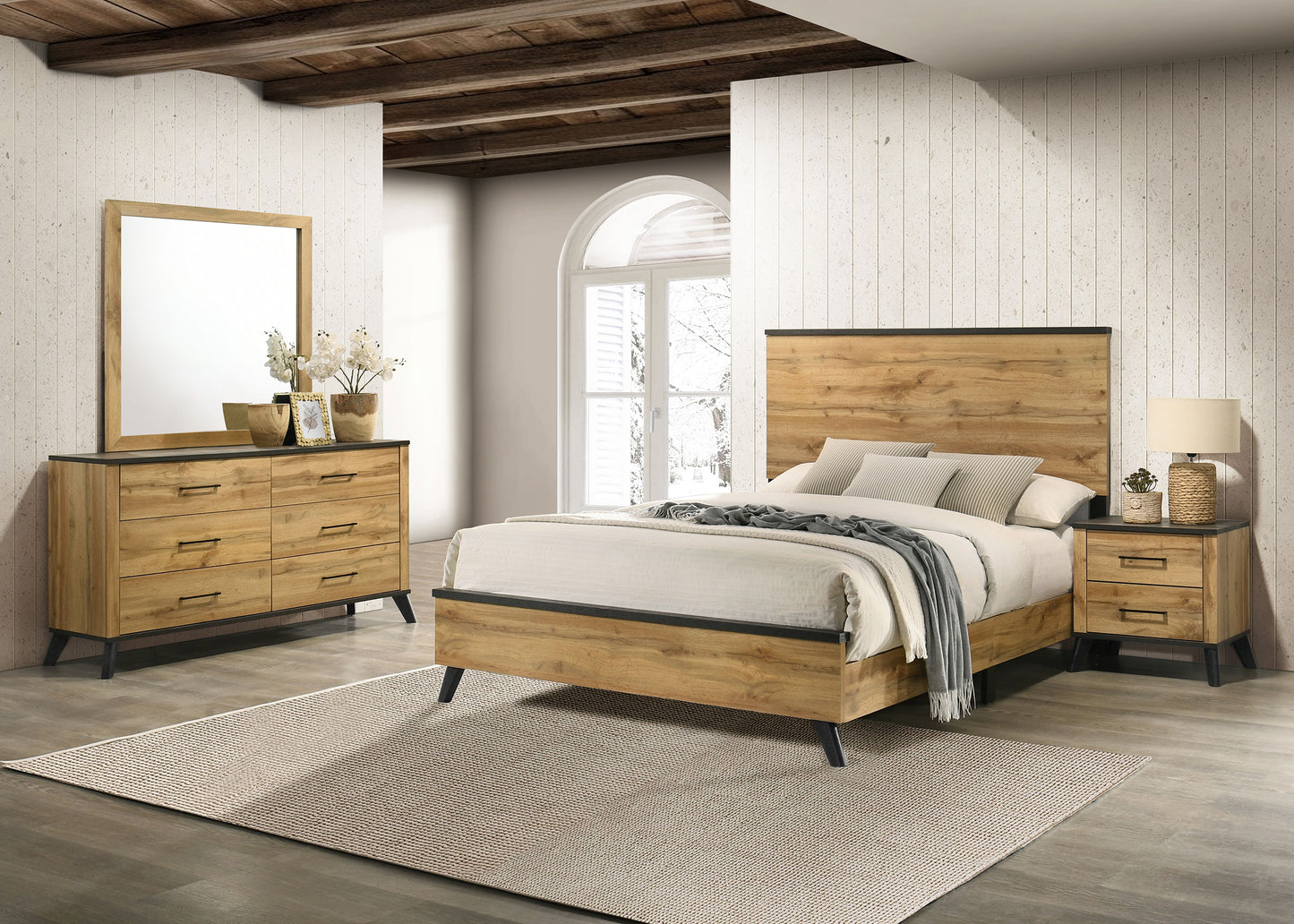 Kaywood 4-piece Full Bedroom Set Natural Pine