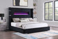 Tisdall 67-inch Upholstered Cal King Fireplace Bed Black