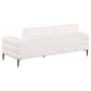 Jessel Chenille Upholstered Track Arm Sofa Ivory