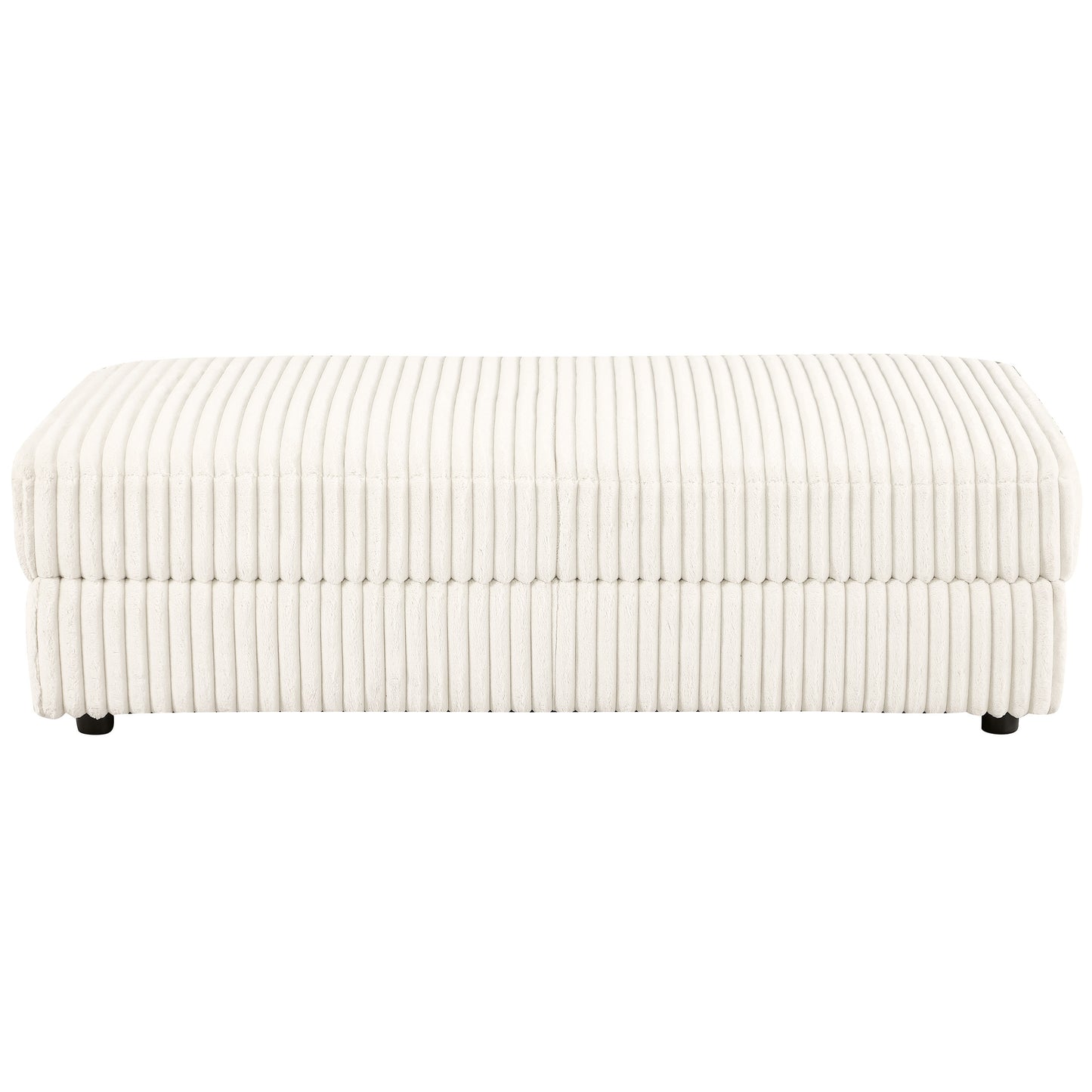 Emberson Upholstered Rectangular Storage Ottoman Ivory