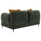 Jade Chenille Upholstered Modern Track Arm Loveseat Green