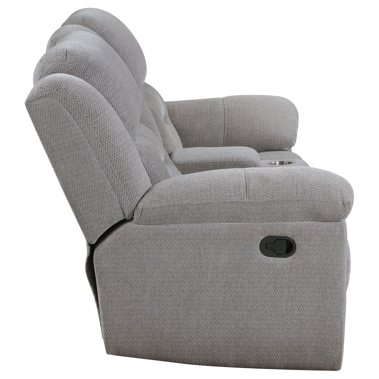 Gilson Chenille Upholstered Reclining Loveseat Grey