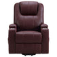 Armstrong Upholstered Power Lift Massage Recliner Wine Red