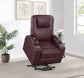 Armstrong Upholstered Power Lift Massage Recliner Wine Red