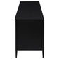 Amherst 4-door 78-inch Metal TV Stand Media Console Black