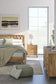 Bermacy Queen Platform Panel Bed with Dresser and 2 Nightstands