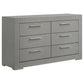 Ives 4-piece Queen Bedroom Set Grey High Gloss