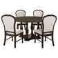 Landon 5-piece 60-inch Round Dining Table Set Rich Brown