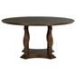 Landon 7-piece 60-inch Round Dining Table Set Rich Brown