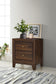 Welsley 2-drawer Nightstand Bedside Table Walnut