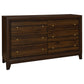 Welsley 6-drawer Dresser Cabinet Walnut