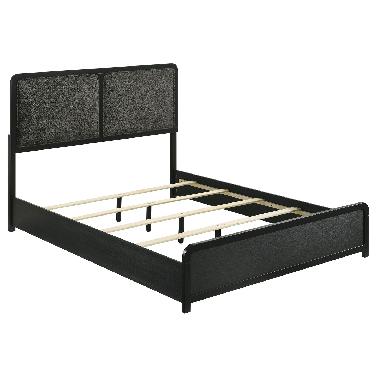 Cavelle 47-inch Upholstered Eastern King Bed Black