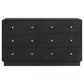 Cavelle 6-drawer Dresser Cabinet Black