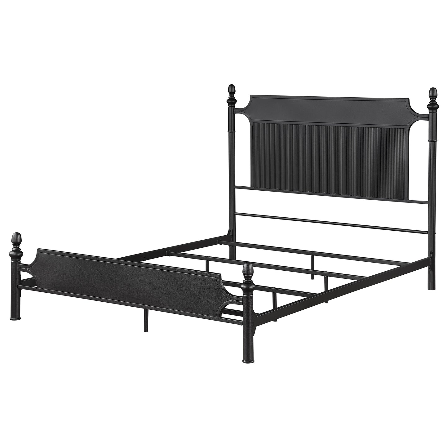 Cameron 51-inch Metal Eastern King Panel Bed Black