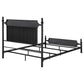 Cameron 51-inch Metal Eastern King Panel Bed Black