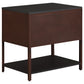 Zimmerlee 2-drawer Side Table with Shelf Rust Brown