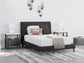 Cadmori Full Upholstered Bed with Mirrored Dresser and 2 Nightstands