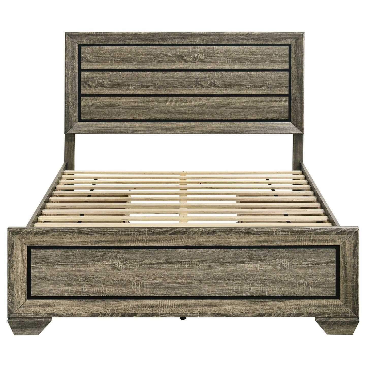 Kauffman Wood Queen Storage Panel Bed Washed Taupe