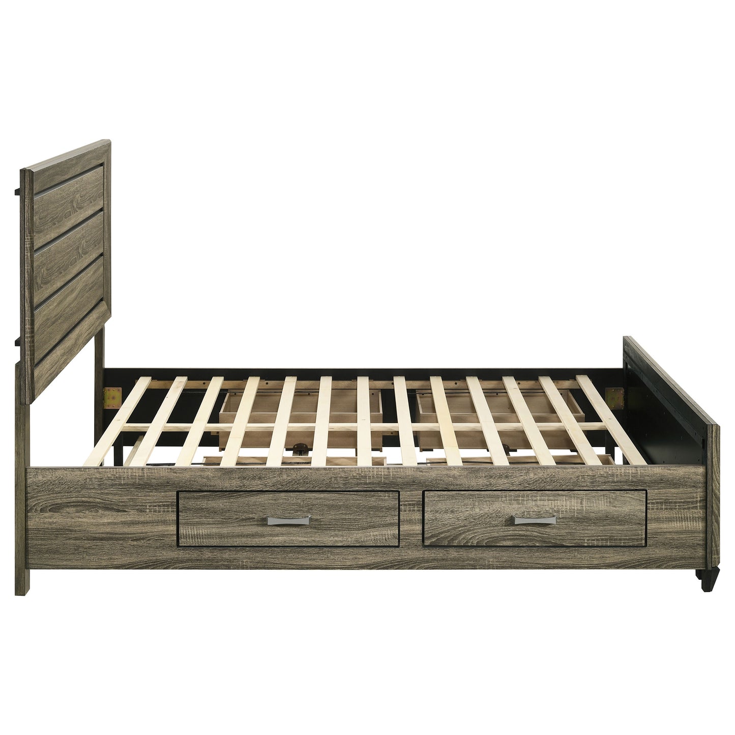 Kauffman Wood Queen Storage Panel Bed Washed Taupe