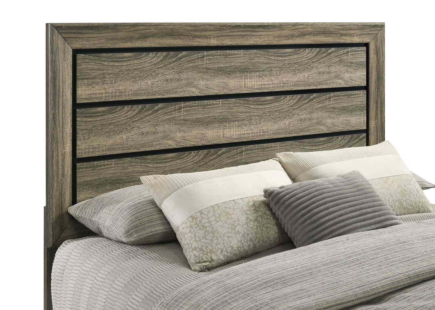 Kauffman Wood California King Panel Bed Washed Taupe