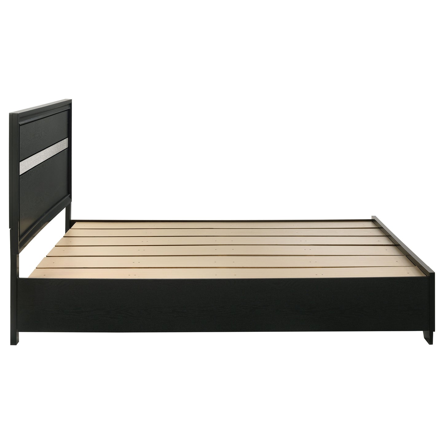 Miranda 51-inch Wood California King Storage Panel Bed Black