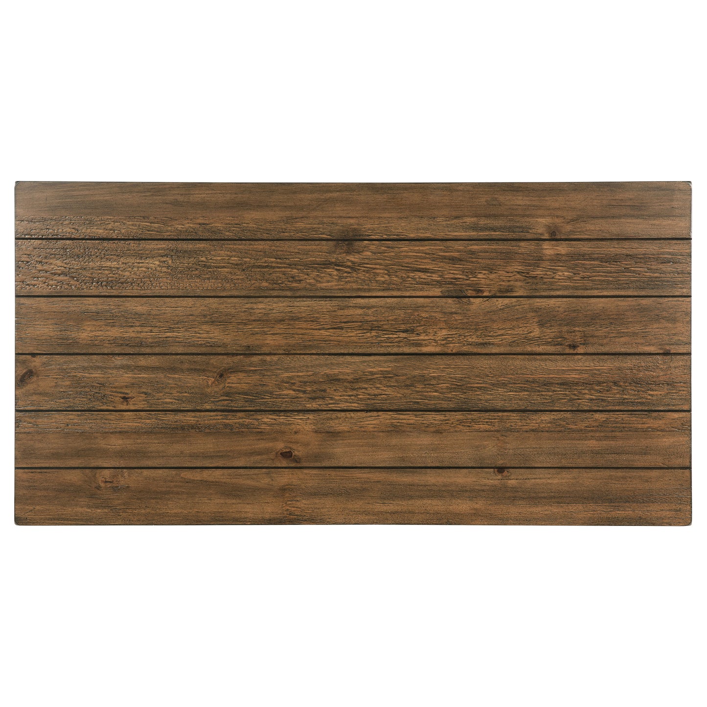 Payne Wood Coffee Table with Shelf Distressed Brown