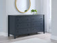 Simmenfort Full Panel Headboard with Dresser and Chest