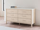 Cadmori Queen Upholstered Panel Bed with Dresser