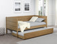 Calinda Wood Twin Daybed With Trundle Natural