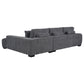 Octavia Upholstered Sectional Chaise Sofa Charcoal Grey