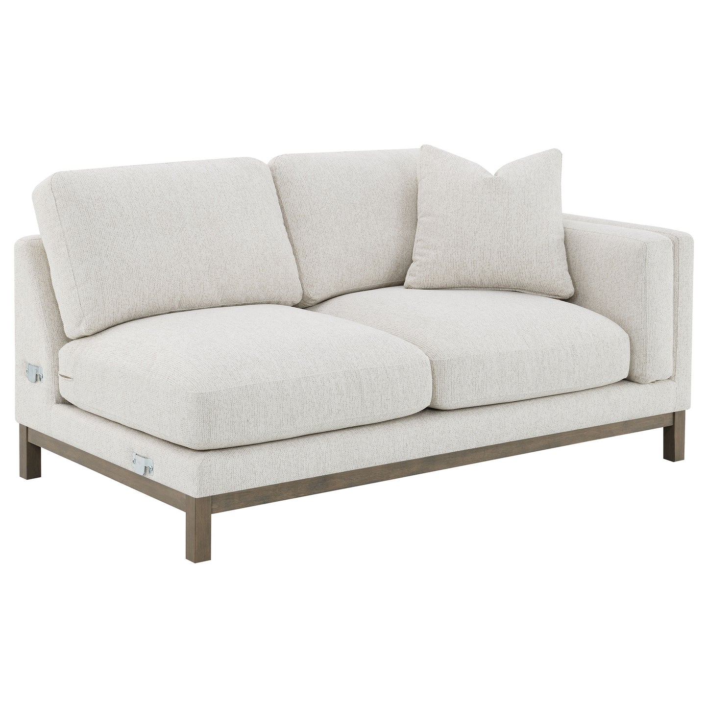 Geneva Boucle Upholstered Sectional Chaise Sofa Sand