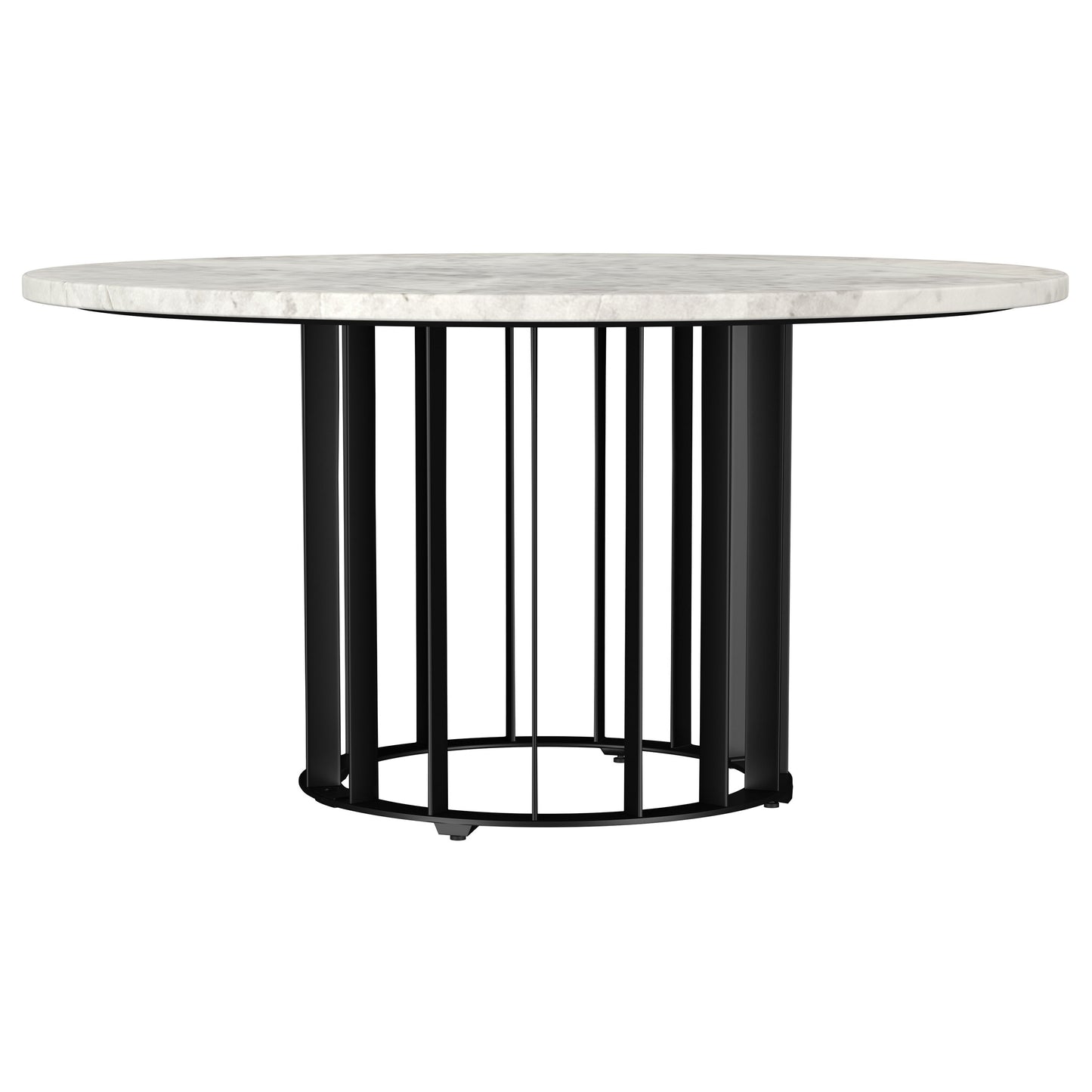 Haven 2-piece Round Marble Coffee and End Table Set Black