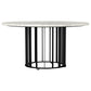 Haven 2-piece Round Marble Coffee and End Table Set Black