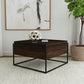 Fulton 30-inch Square Mango Wood Coffee Table Dark Brown