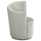 Nueva Upholstered Swivel Chair Curved Backrest Dove Grey