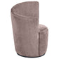 Nueva Upholstered Swivel Chair Curved Backrest Blush