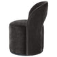 Harjo Velvet Upholstered Swivel Accent Chair Charcoal Grey