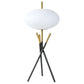 Layton White Orb Shade Tripod Table Lamp Black