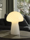 Kanaby Mushroom Shaped Glass Bedside Table Lamp White