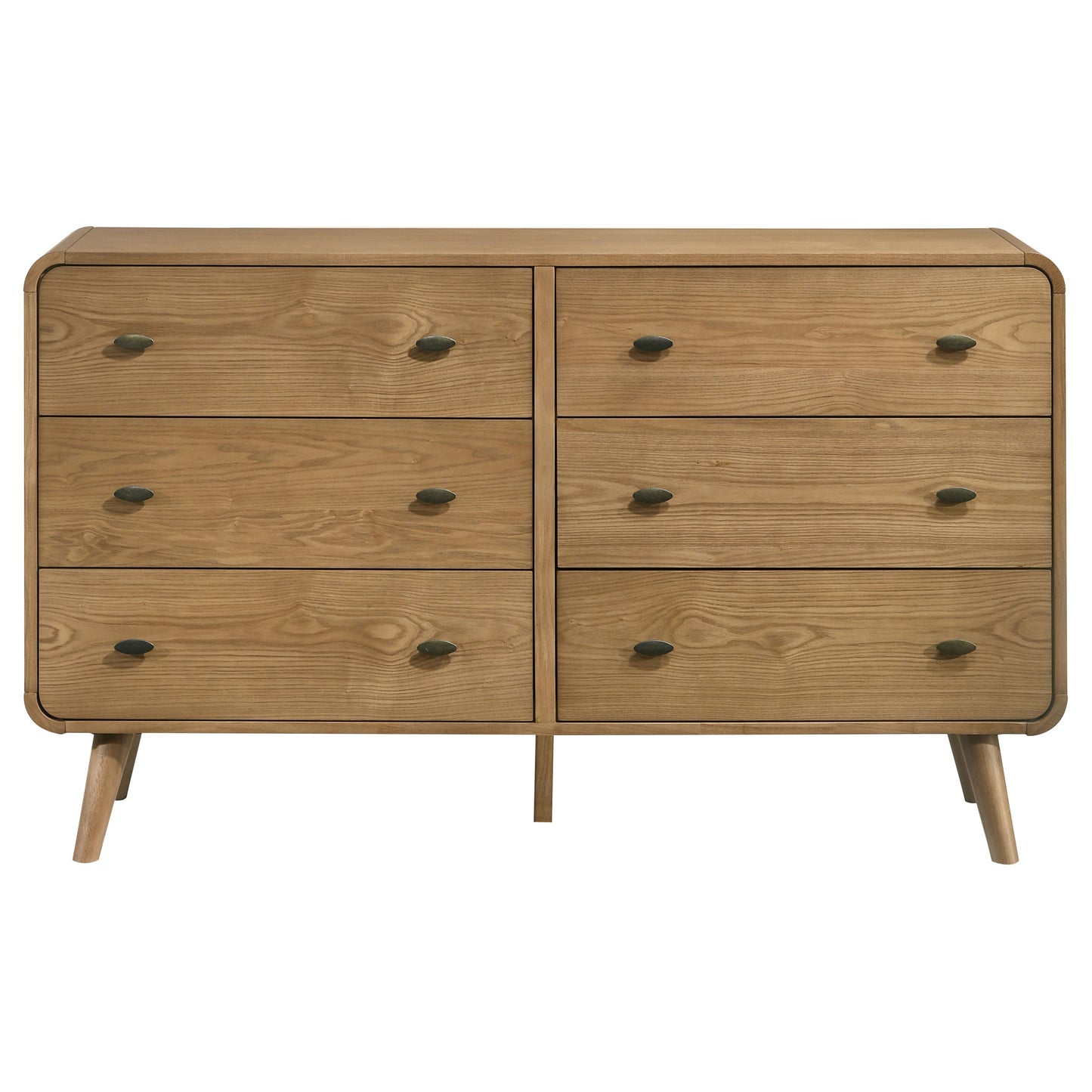 Robyn 6-drawer Dresser with Mirror Light Ash