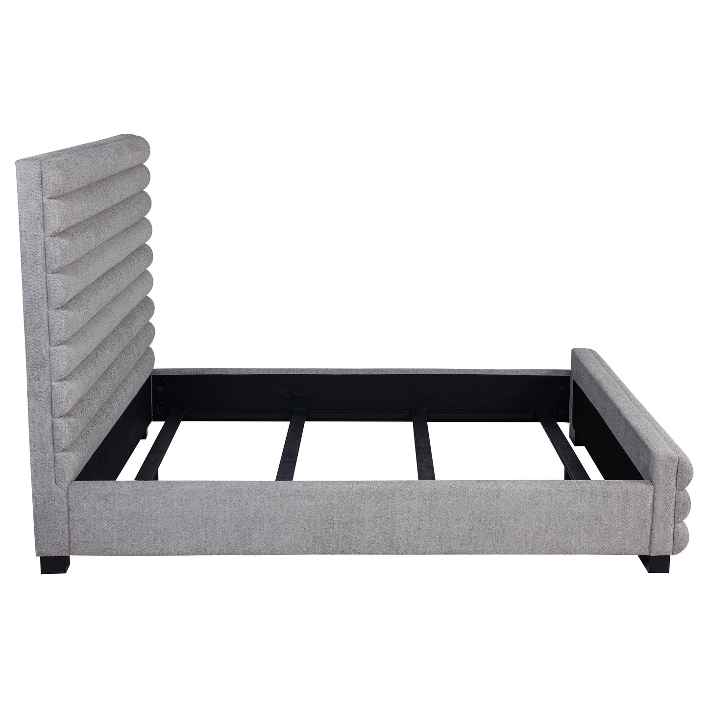 Patricia 58-inch Boucle Upholstered Eastern King Bed Grey