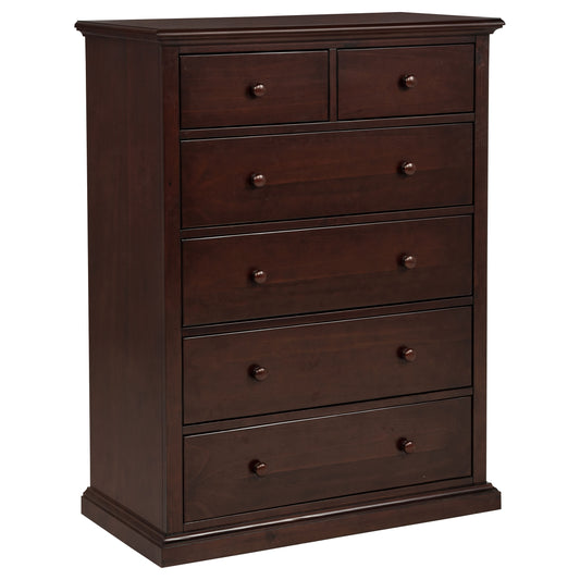 Sumerlin 6-drawer Bedroom Chest of Drawers Cappuccino