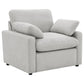 Collins Upholstered Power Recliner Chair Grey