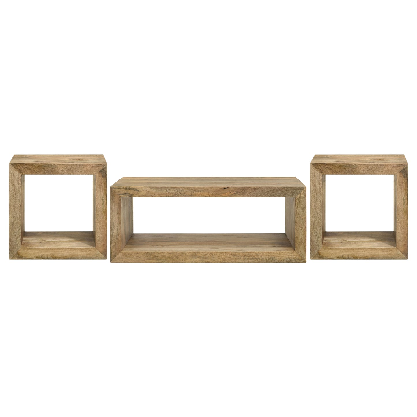 Benton 3-piece Solid Mango Coffee and End Table Set Natural