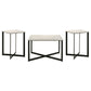 Tobin 3-piece Marble Top Coffee and End Table Set White