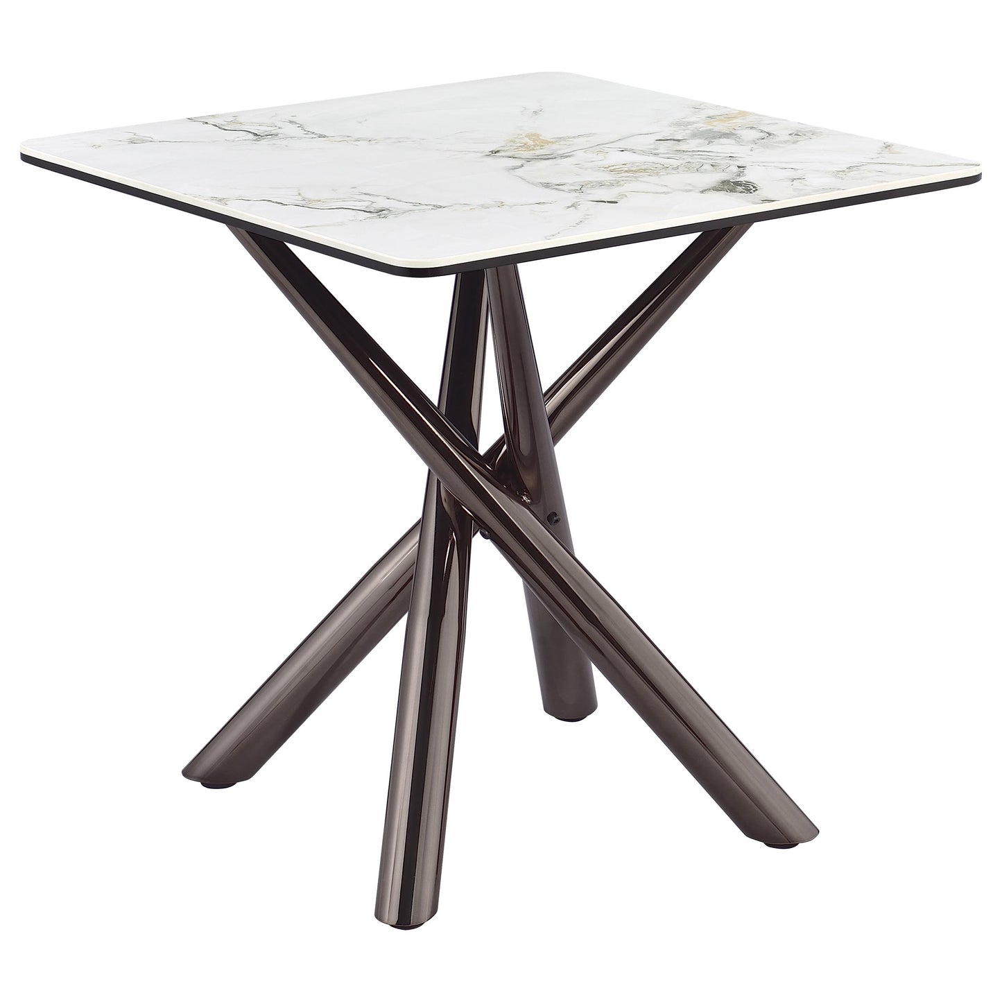 Carvell 2-piece Square Coffee and End Table Set Mirage White