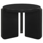 Cordova 2-piece Solid Wood Coffee and End Table Set Black